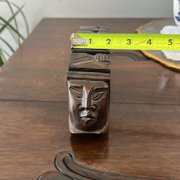 Vintage Hand-Carved Wooden "Bookworm" Desk Organizer / Letter & Card Holder - Picture 7 of 8